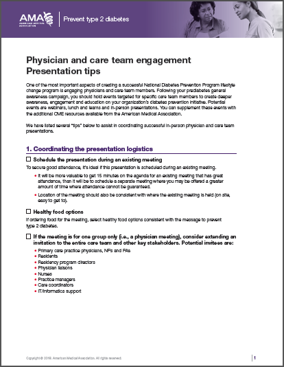 Physician and care team engagement
